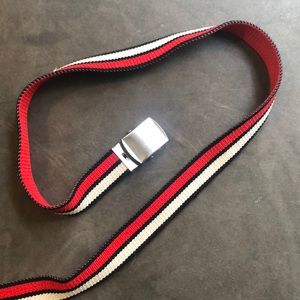 Black red and white belt